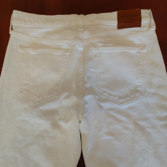 Abercrombie Fitch 34"x32" STRAIGHT LEG White Denim Jeans NWT (306) - Picture 6 of 10